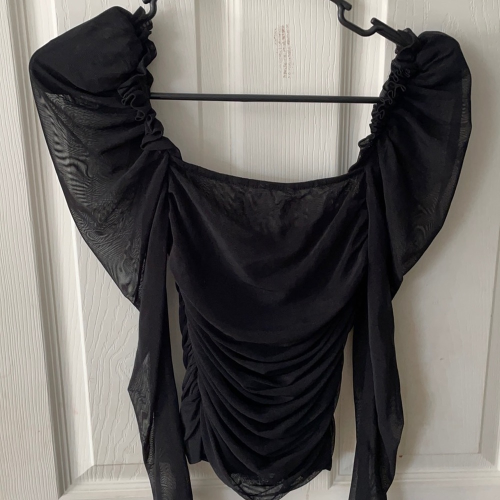 Sheer Black Top